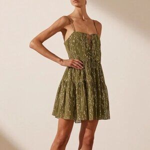 Shona Joy Lace Up Mini Cocktail Dress